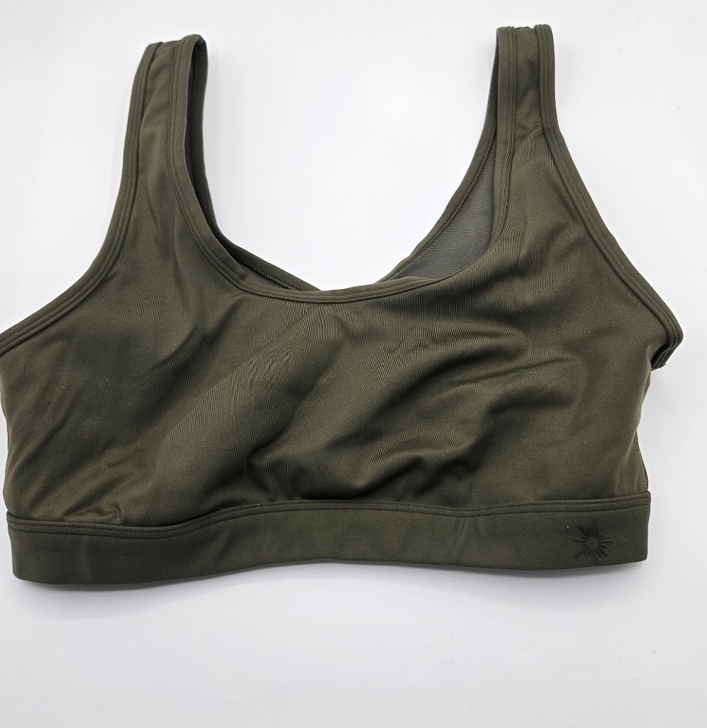 Offline x Aerie | Olive Green Mesh Back Sports Bra Size Medium